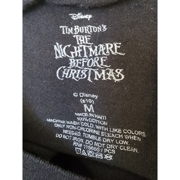 The Nightmare Before Christmas Black T-Shirt Size Medium Disney Tim Burton - Picture 5 of 5